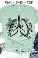 Floral Lungs SVG PNG DXF digital Lung clipart design