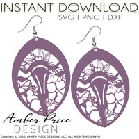 Floral Uterus SVG Uterus Earrings SVG Midwife Gift | earrings cut file for cricut, silhouette, glow forge, digital cut file for vinyl cutting machines like Cricut, and Silhouette. Includes 1 zipped folder containing each SVG file, DXF file, and PNG file. This is a High Res file, at full 300 dpi resolution | Amber Price