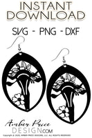 Floral Uterus SVG Uterus Earrings SVG Midwife Gift | earrings cut file for cricut, silhouette, glow forge, digital cut file for vinyl cutting machines like Cricut, and Silhouette. Includes 1 zipped folder containing each SVG file, DXF file, and PNG file. This is a High Res file, at full 300 dpi resolution | Amber Price Design