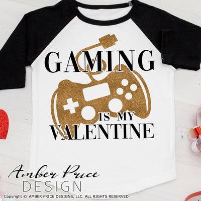 Gaming is my valentine SVG, Funny Kid's Valentine's Day svg, video game svgs, funny gamer shirt svgs for v-day school valentine's day shirt craft, DIY Cricut svg and silhouette projects vector files, for home decor. SVG Silhouette SVG Files for Cricut Project Ideas Simply Crafty SVG Bundles Vector | Amber Price Design 