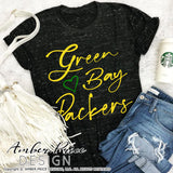 Green Bay Packers SVG, Hand lettered SVG, Go Pack Go SVG, Green Bay Football SVG, Fall SVG files, Packers shirt svg for women DIY Football shirt SVG, Aaron Rodgers SVG, Cricut SVG Silhouette SVG Files for Cricut, Cricut Projects Cricut Project Ideas Simply Crafty SVG Bundles Design Bundles Vectors | Amber Price Design