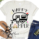 Happy camper SVG PNG DXF