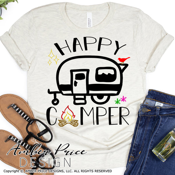 Happy camper SVG PNG DXF