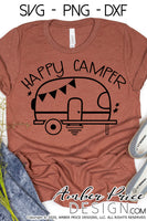 Happy camper SVG PNG DXF vintage camper clipart