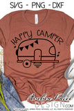 Happy camper SVG PNG DXF vintage camper clipart