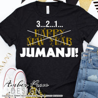 Happy New Year JUMANJI SVG, Funny New Year SVG, New Years Eve SVG PNG DXF. NYE shirt SVGs, DIY New years eve party Shirt cricut NYE svg silhouette Winter new year tshirt design. Unique sublimation print file. Silhouette Files for Cricut Project Ideas Simply Crafty SVG Bundles Design Bundles Vectors | Amber Price Design