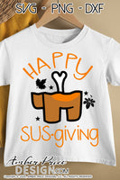 Happy Sus-Giving SVG, kid's  Among us Thanksgiving SVG. Fall Video Game svg design cut file for cricut, silhouette, PNG. Cute fall themed DXF also included. Unique sublimation PNG file. Cricut SVG Silhouette SVG Files for Cricut Project Ideas Simply Crafty SVG Bundles Design Bundles, Vectors | amberpricedesign.com