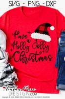 Have a Holly Jolly Christmas SVG, Cute Christmas svg, Buffalo check santa hat SVG, Buffalo Plaid Christmas home decor SVG designs DIY winter shirt craft, DIY silhouette projects vector files for home decor. SVG Silhouette SVG SVG Files for Cricut Project Ideas Simply Crafty SVG Bundles Vector | Amber Price Design 