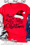 Have a Holly Jolly Christmas SVG, Cute Christmas svg, Buffalo check santa hat SVG, Buffalo Plaid Christmas home decor SVG designs DIY winter shirt craft, DIY silhouette projects vector files for home decor. SVG Silhouette SVG SVG Files for Cricut Project Ideas Simply Crafty SVG Bundles Vector | Amber Price Design 
