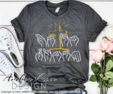He is Risen SVG American Sign Language SVG ASL SVG Hearing Impaired SVG Deaf SVG Christian SVG Easter SVG Resurrection SVG PNG DXF Cut file for cricut silhouette