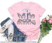 He is Risen SVG American Sign Language SVG ASL SVG Hearing Impaired SVG Deaf SVG Christian SVG Easter SVG Resurrection SVG PNG DXF Cut file for cricut silhouette