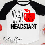 H is for headstart SVG. Our cute Preschool teacher shirt SVG is designed for use with cricut, silhouette. Preschool / Headstart Teacher SVG. Custom Pre-K Vector for going into Head start, Pre-K SVG, Preschool SVGs Layered SVG DXF and PNG version also included. Cute and Unique sublimation file. From Amber Price Design