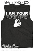 I am your father SVG, Make your own funny Star wars Dad shirt for father's day gift for him with my unique Darth Vader Star Wars SVG cut file vector for cricut or silhouette cameo project files. DXF & PNG sublimation file included Cricut SVG Files for Cricut Project Ideas SVG Bundles Design Bundles | Amber Price Design