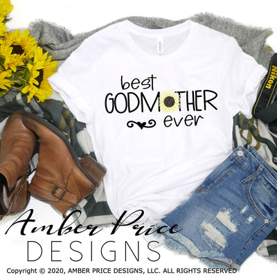 Best godmother ever sunflower svg png dxf design