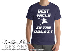 Best uncle in the galaxy SVG, Make your own Star wars uncle shirt for your father's day gift for him with my unique jedi Star Wars SVG cut file vector for cricut and silhouette cameo files. DXF and PNG sublimation file included. Cricut SVG Files for Cricut Project Ideas SVG Bundles Design Bundles | Amber Price Design