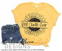 Best Auntie ever sunflower svg png dxf