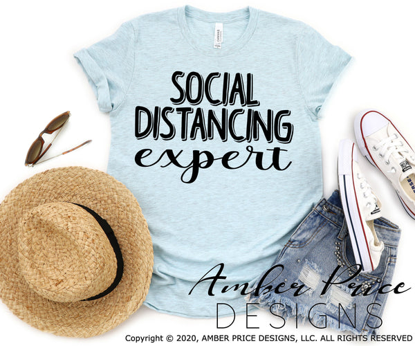 Social distancing expert SVG PNG DXF