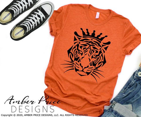 Tiger King SVG PNG DXF Tiger Crown Clipart