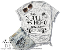 This super hero wears scrubs svg png dxf rosie riveter design