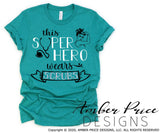 This super hero wears scrubs svg png dxf rosie riveter design