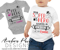 My superhero wears scrubs and I call her auntie SVG PNG DXF