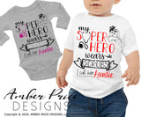 My superhero wears scrubs and I call her auntie SVG PNG DXF