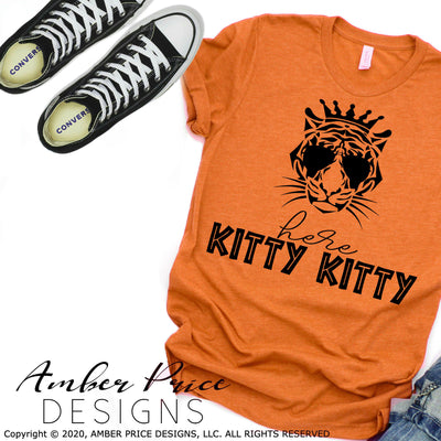Here Kitty Kitty SVG PNG DXF Tiger King Clipart