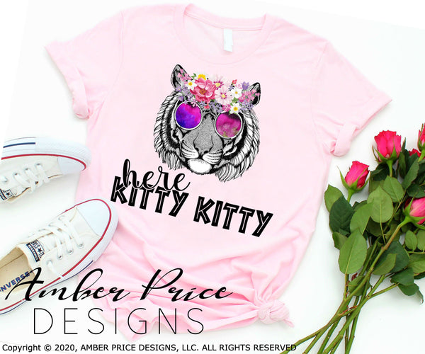 Here Kitty Kitty PNG Tiger King sublimation screen print clipart