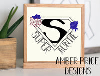 Super auntie svg png dxf