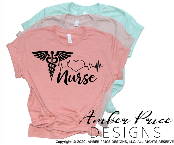Nurse Caduceus Snakes SVG PNG DXF