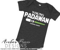 Young Padawan coming soon SVG, Announce your pregnancy & Make your own Star wars shirt for your new baby with my unique jedi lightsaber Star Wars SVG cut file vector for cricut & silhouette cameo files. DXF PNG sublimation file. Cricut SVG Files for Cricut Project Ideas SVG Bundles Design Bundles | Amber Price Design