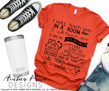 Zoom teacher SVG I will teach you here or there SVG PNG DXF Teacher shirt design