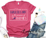 I'll raise a hallelujah in the presence of my enemies SVG, PNG, DXF, Christian SVG, hand lettered scripture svg, Bible verse svgs, christian shirt designs, cut file for Cricut silhouette, sublimation, screen print, digital download, amber price design