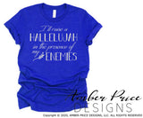 I'll raise a hallelujah in the presence of my enemies SVG, PNG, DXF, Christian SVG, hand lettered scripture svg, Bible verse svgs, christian shirt designs, cut file for Cricut silhouette, sublimation, screen print, digital download, amber price design