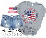 She's a good girl loves Jesus and America too svg, patriotic svg, 4th of july svg, red white blue, american flag sunflower svg, png, dxf, design for cricut, amber price design