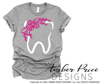 Floral tooth SVG PNG DXF