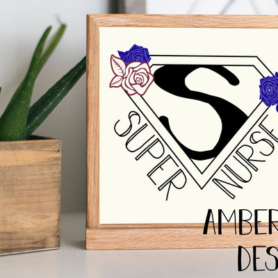 Super nurse Floral SVG PNG DXF