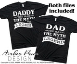 Dad the man the myth the legend SVG, PNG, DXF, Father's Day cut files for cricut