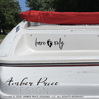 Bare feet only SVG PNG DXF Boat decal design