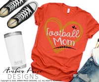 Football Mom Heart SVG PNG DXF