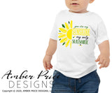 You are my sunshine SVG my only sunshine sunflower graphic pngs t-shirt baby onesie design cut file cute baby kid clothes commercial use