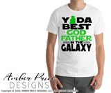 Yoda Best Godfather in the galaxy SVG, Make your own Star wars godfather shirt for father's day gift for him with my unique Star Wars SVG cut file vector for cricut and silhouette cameo files. DXF & PNG sublimation file included. Cricut SVG Files for Cricut Project Ideas SVG Bundles Design Bundles | Amber Price Design