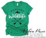 Support wildlife raise boys svg png dxf boy mom svg