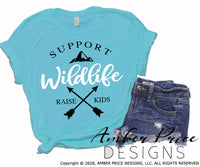 Support wildlife raise kids svg png dxf