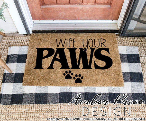 Wipe your paws SVG PNG DXF
