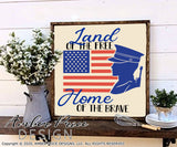 Land of the free home of the brave svg, png, dxf, 4th of july svg, america  png, dxf, for cricut, military soldier svg, marine svg, amber price design