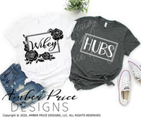 Wifey SVG PNG DXF Hubs SVG Floral Frame roses clipart
