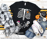 halloween pregnancy Baby skeleton svg twins png dxf design