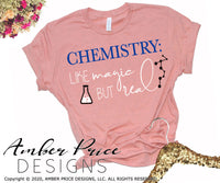 Chemistry like magic but real SVG diy Chemistry teacher shirt Chemist gift science png clip art scientist dxf cut file download vectors