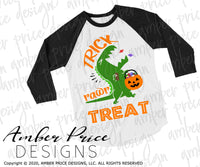 Kid's Halloween SVG PNG DXF, Trick Rawr Treat SVGs, Halloween Dinosaur SVGs,   Cute DIY children's Halloween shirt SVG. Boys or girls SVG cut file for cricut, silhouette, cute Halloween Shirt Vector for Fall and Autumn. Fall shirt SVG DXF PNG versions included. EPS by request. Sublimation file. From Amber Price Design